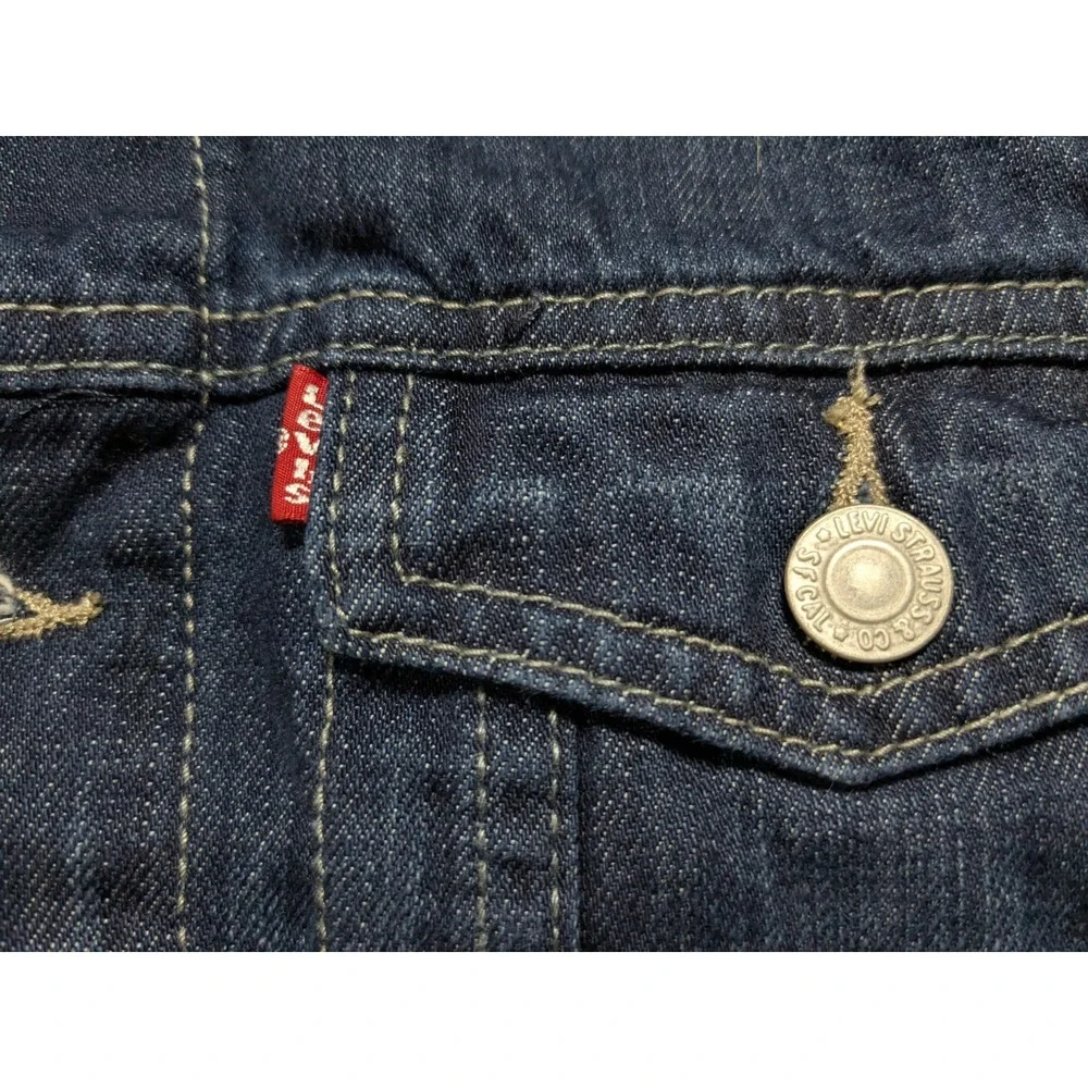 Levis Trucker Jacket - Youth Large 12/13 Years‎ Dark Wash EUC